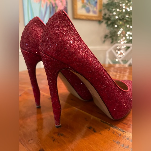 Nicholas Kirkwood, Red Sparkle, Size 8.5 - Picture 5 of 9